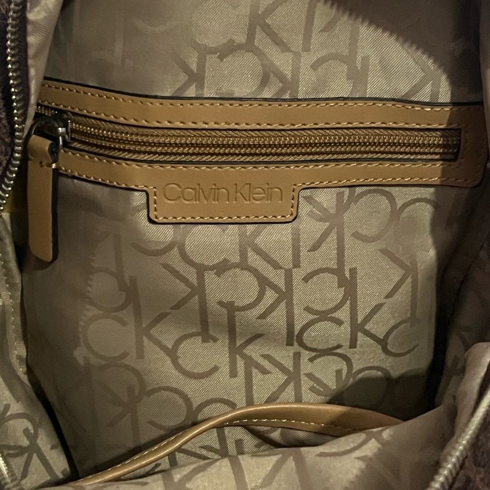 Calvin Klein Monogram Brown Backpack - image 2